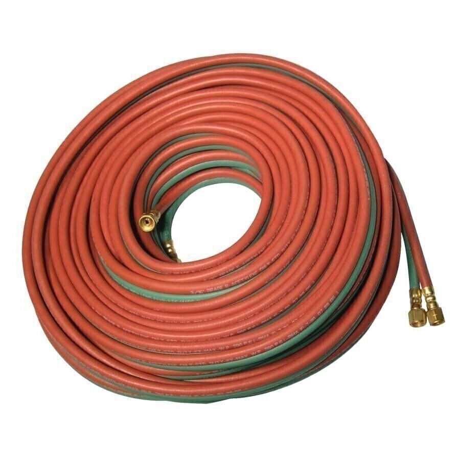 Best Welds Grade T Twin-Line Welding Hose, 1/4 in, 50 ft, BB Fittings, Fuel...