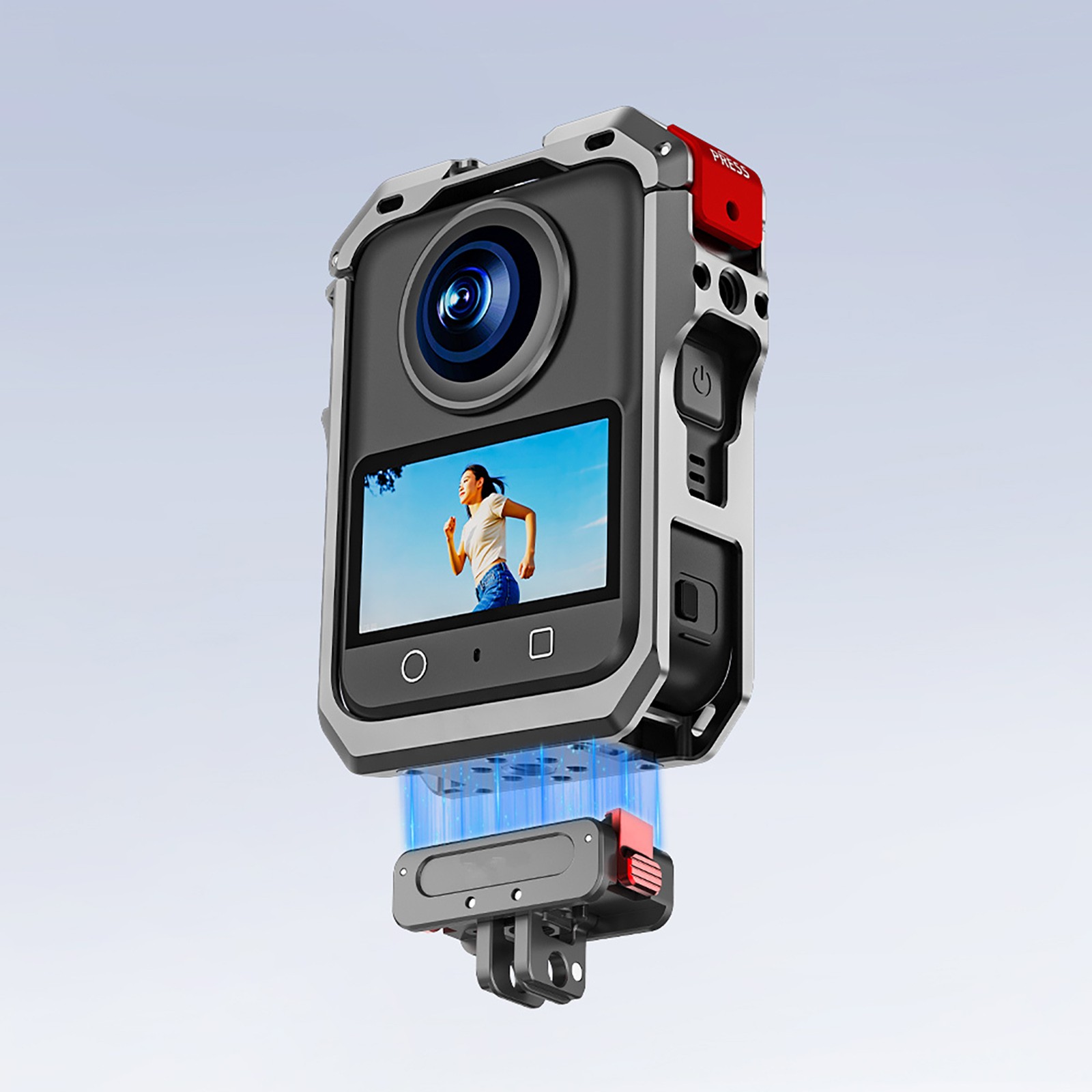 Good Quality For DJI Osmo 360 Camera Metal Rabbit Cage Frame Case+Lens Cover