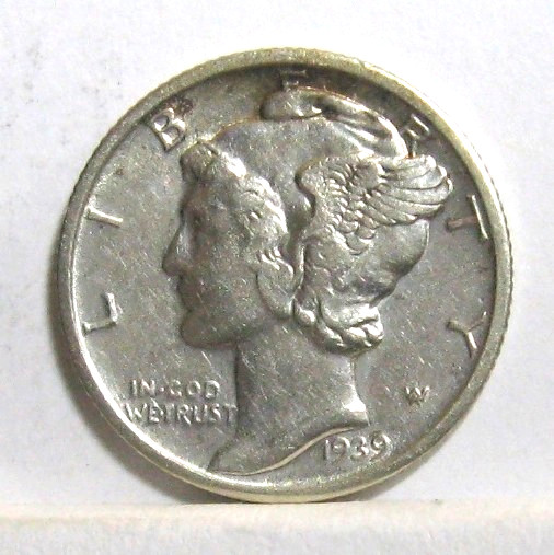1939-D MERCURY DIME   AU+ Details $1.75 eBay Shipping Combined to $20 value