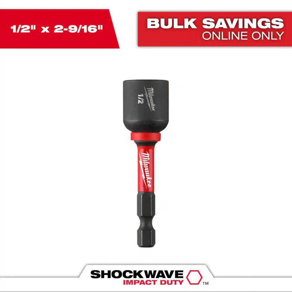 SHOCKWAVE Impact Duty 1/2 In. X 2-9/16 In. Alloy Steel Magnetic Nut Driver (1-Pa