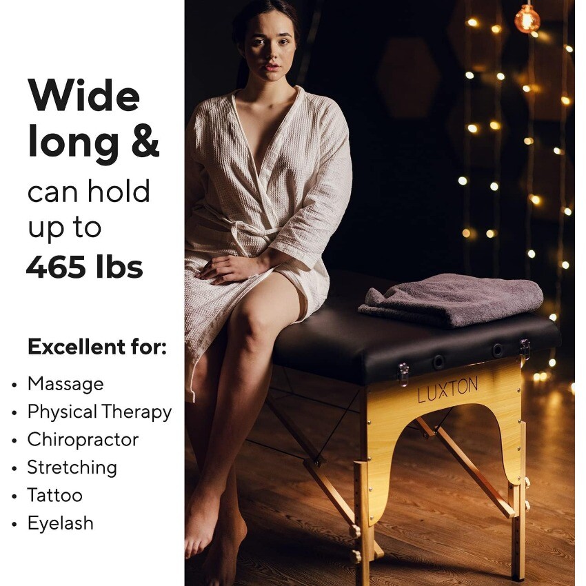 Luxton Home Premium Foam Massage Table Portable Foldable, Easy Set Up