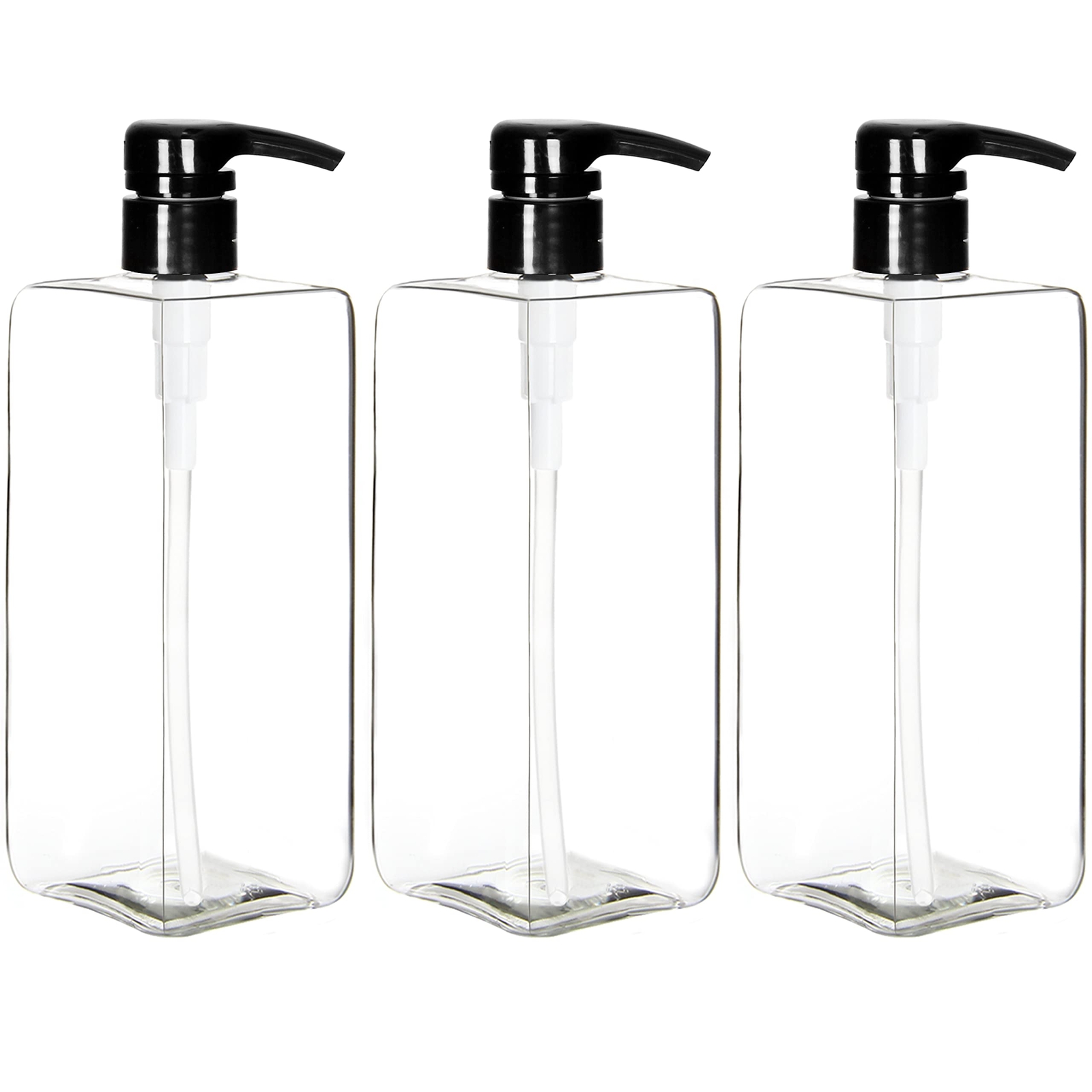 Set of 3 Shower Pump Bottles 24oz Liquid Containers for Shampoo Conditioner