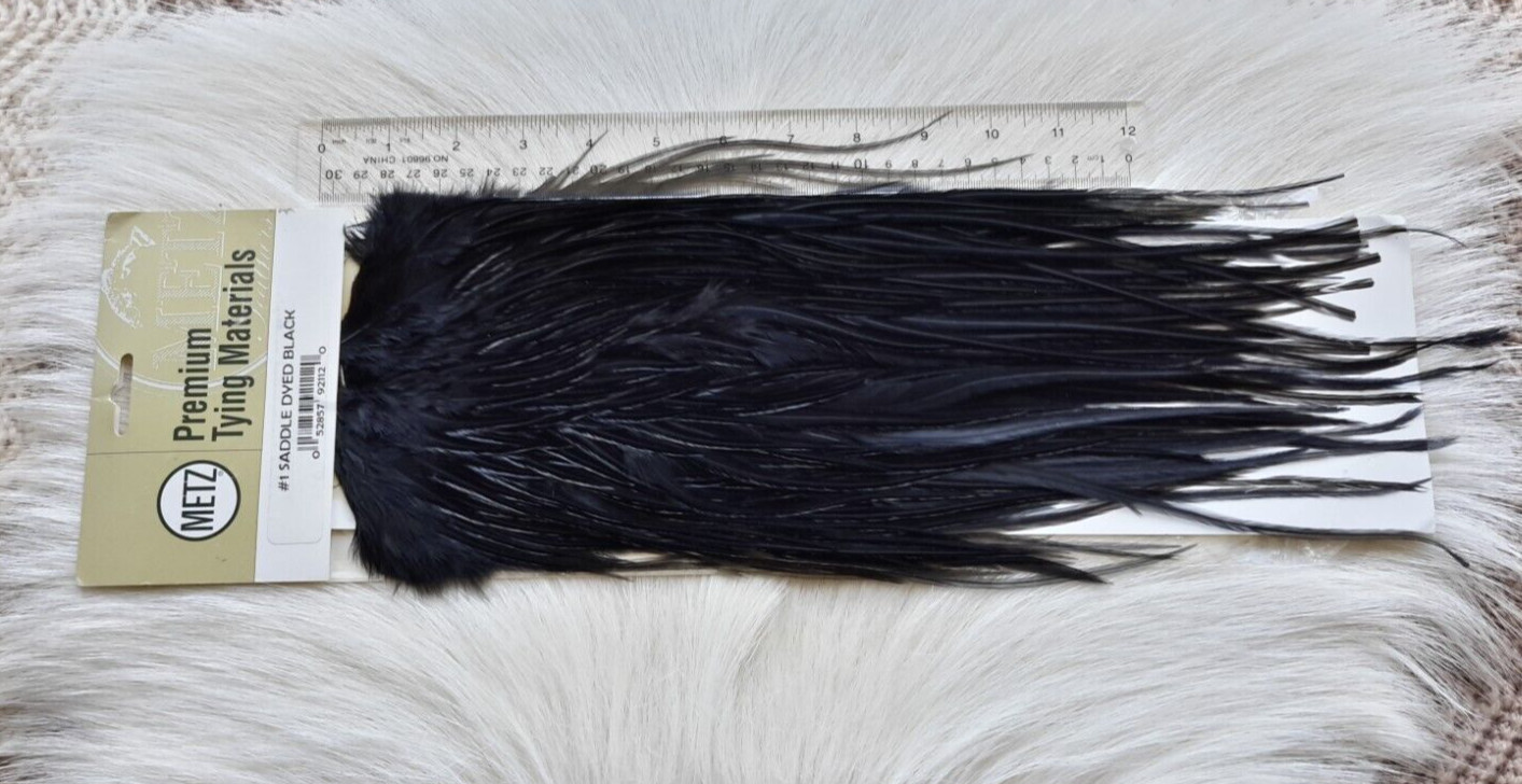 Metx #1 " Dry Fly  Full Saddle,, Color; Black.   Free Shipping.