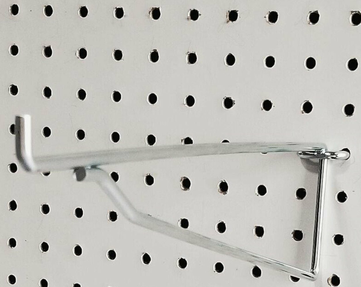 (8 Pack) 14 Inch Metal Mega Shelf Brackets for 1/8" 1/4" Pegboard & Slatwall