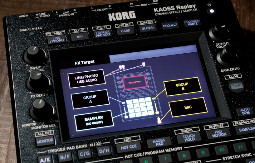 Korg KAOSS REPLAY Sampler DJ Effects Processor Performance Pad Unit New