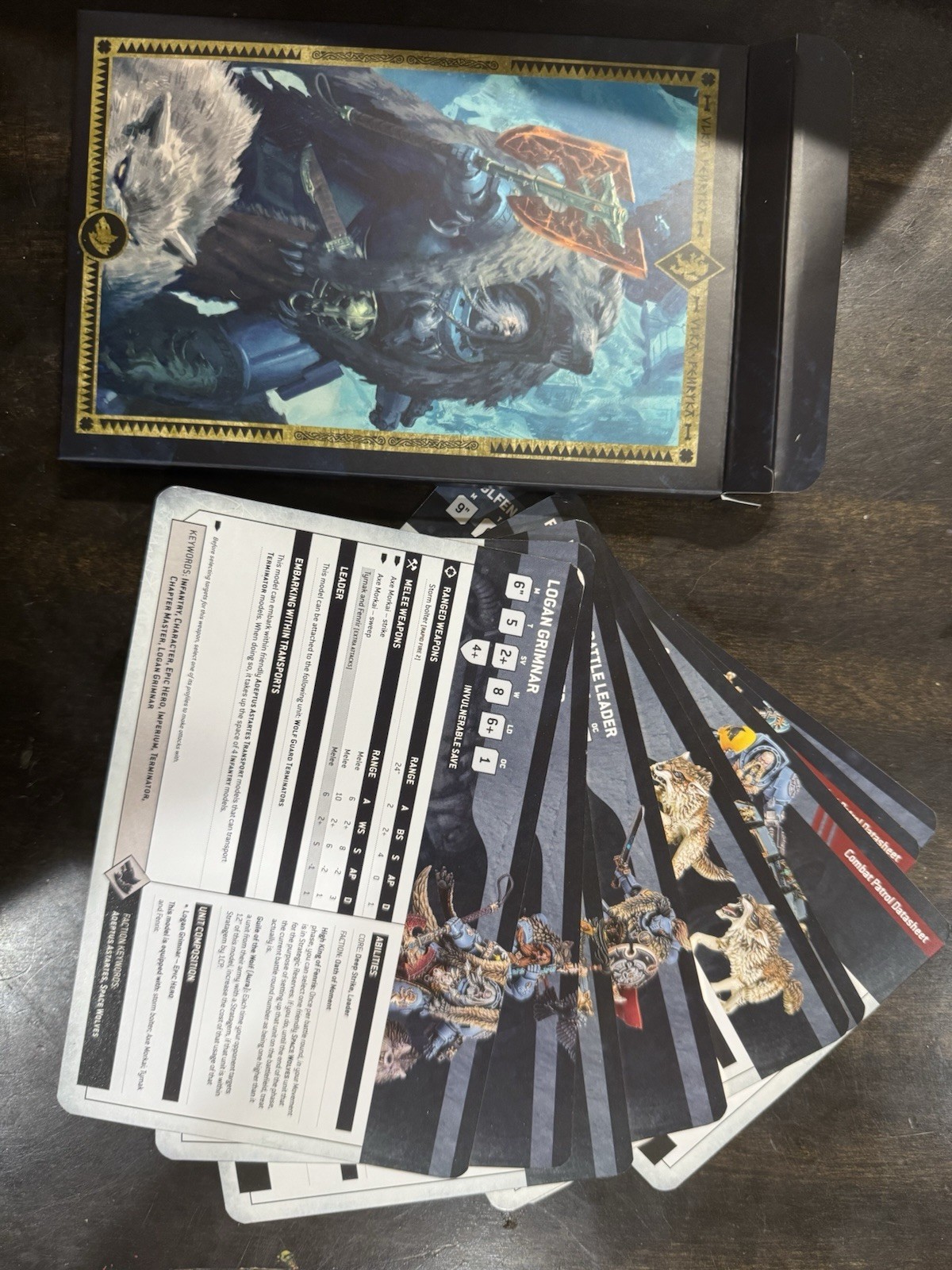 Limited Edition Space Wolves Marines Data Cards Warhammer 40K 10th Edition