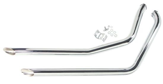 Chrome 1-3/4" Drag Pipes w/Slash Cut Tips 40" Length 1986-2006 Softail (*90001)