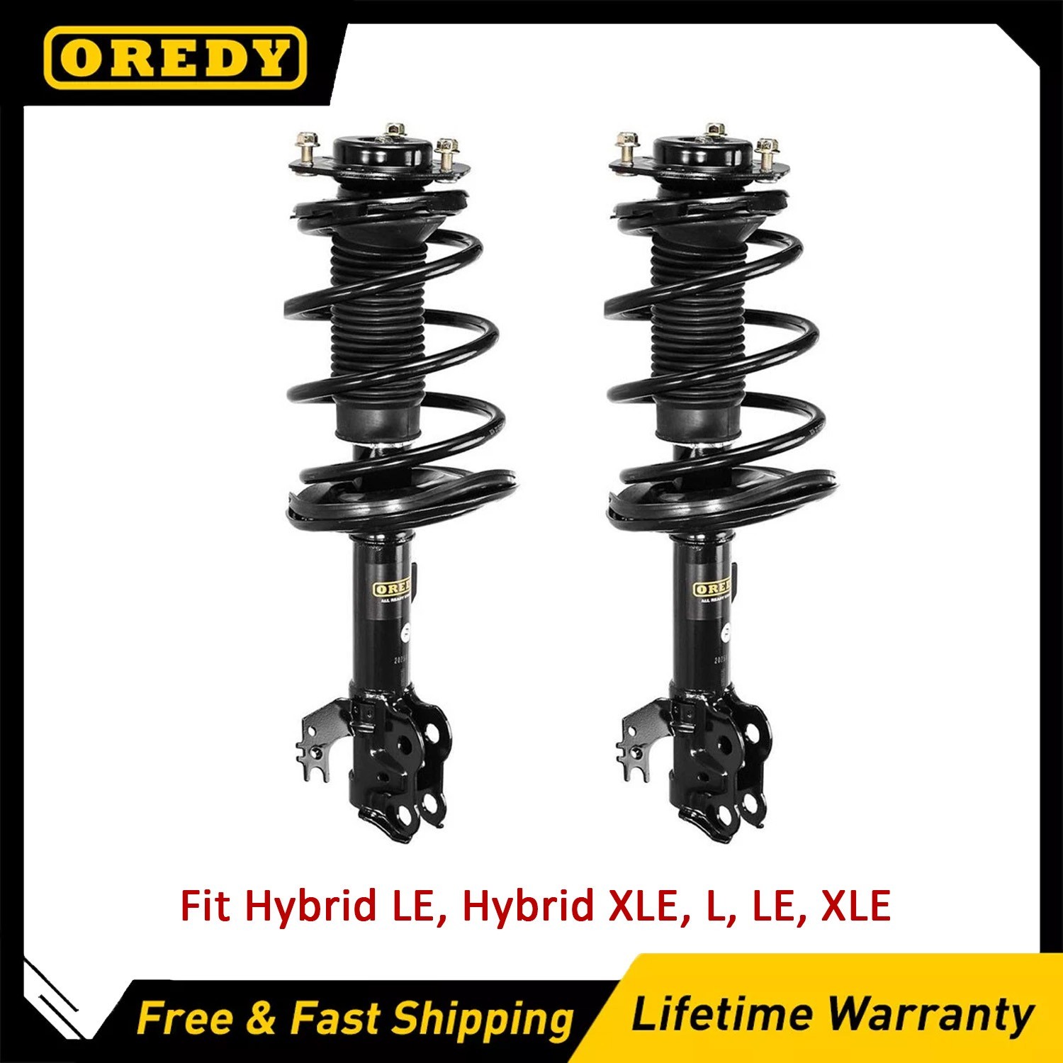 2PC Front Struts for Hybrid XLE LE L Toyota Camry 2012 2013 2014 2015 2016 2017