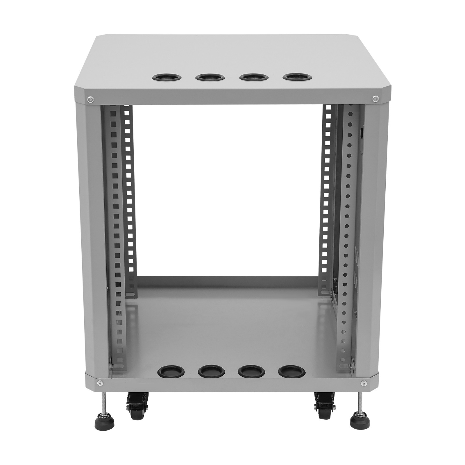 12U Network&Stereo Rack, Rolling Server Rack Open Cabinet with Caster Wheels