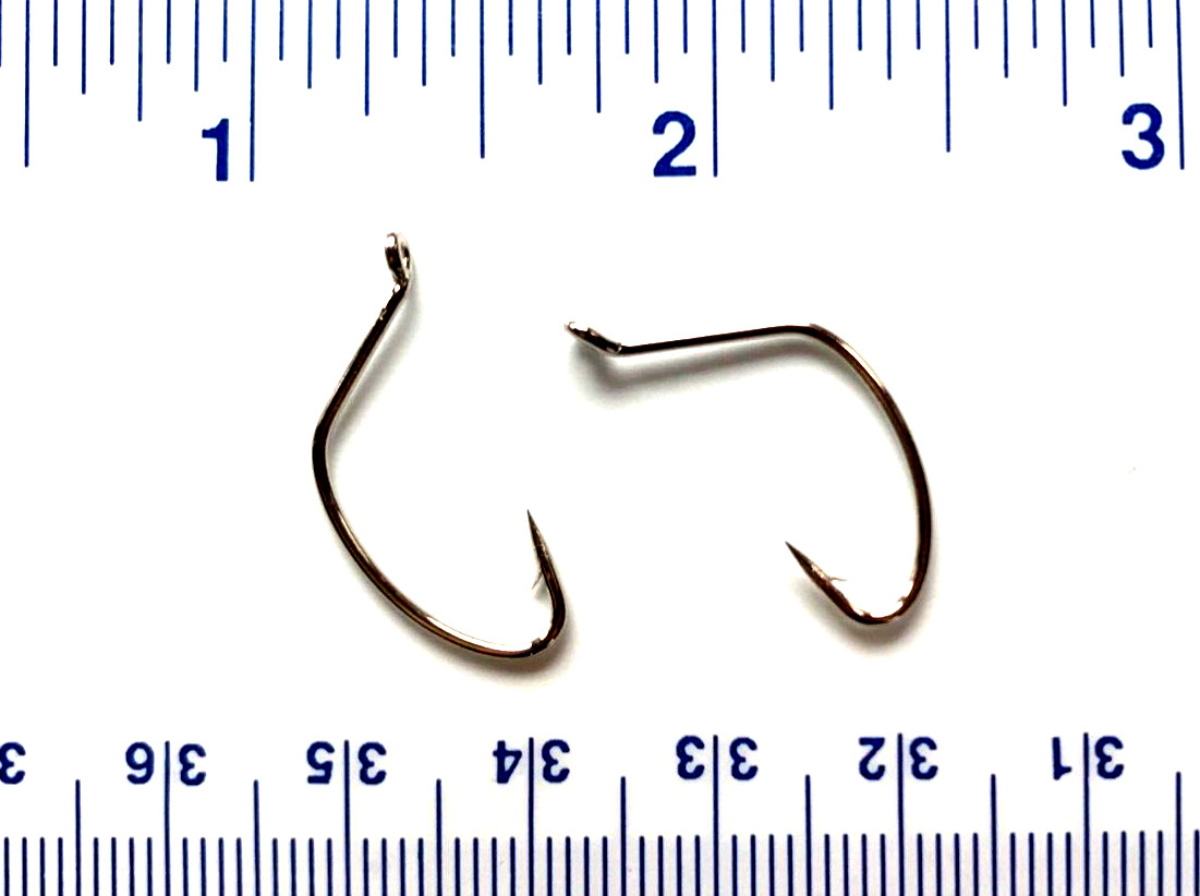 100 GT 2X Nickel Wide Gap Hollow Point Kahle Fish Hooks size 8- kahle hooks