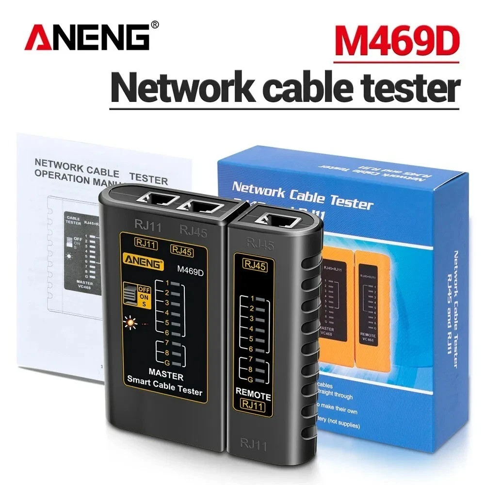 Network Ethernet Lan Internet Cable Tester Test Tool Cat5 RJ11 RJ12 RJ45