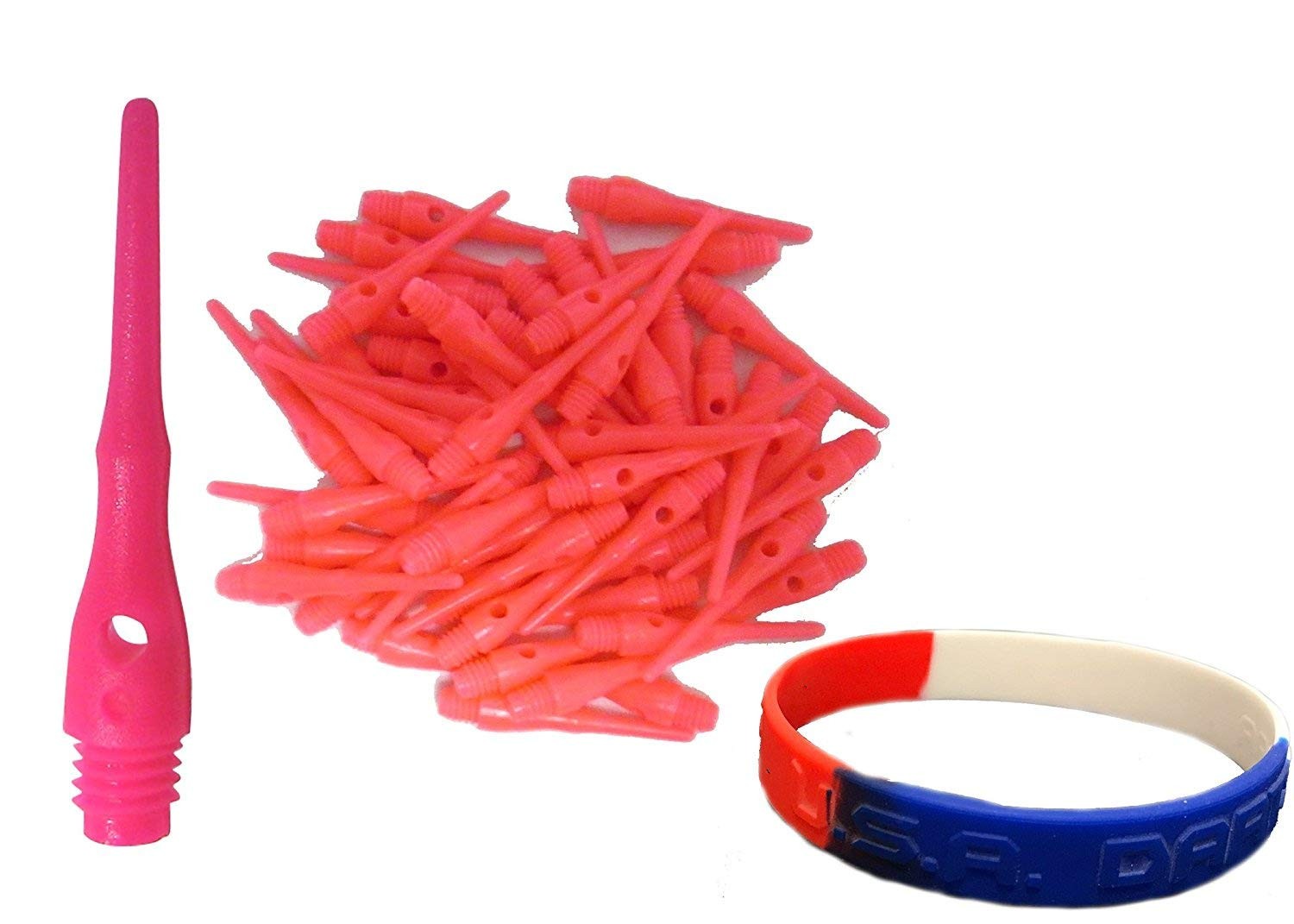 Tufflex III Extra Strong 2BA 3/16" Thread Soft Tip Dart Points Pink 100-1000 ...