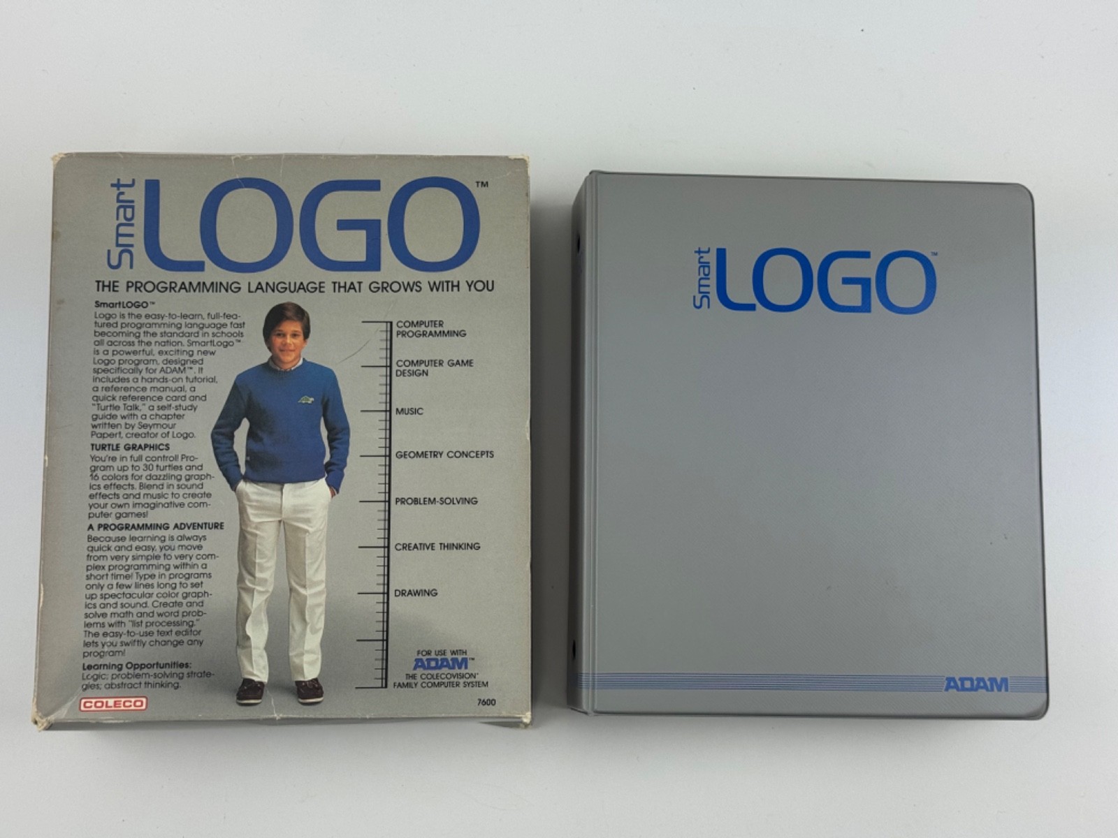 ColecoVision Adam Family Computer Program Smart LOGO Software w/ Cover & Tape