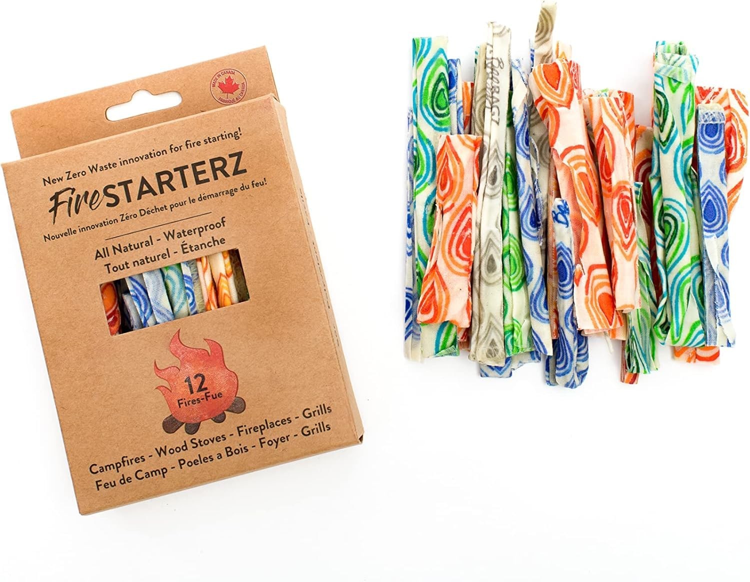FireSTARTERZ™ 100% Beeswax All-Natural Eco-Friendly Fire Starters – Non-Toxic...