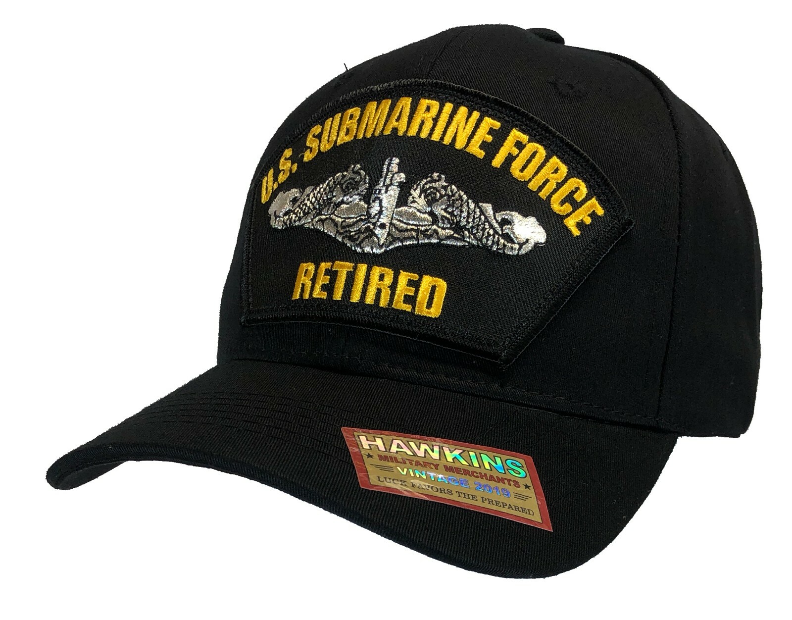 "RETIRED" U.S. Navy Submarine Hat Black Ball Cap