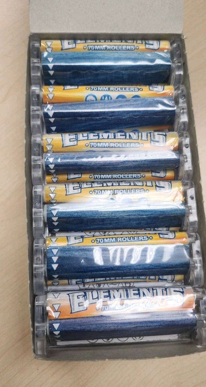 Elements 70mm Rolling Machine - Retail Box 12/Pk - Acrylic