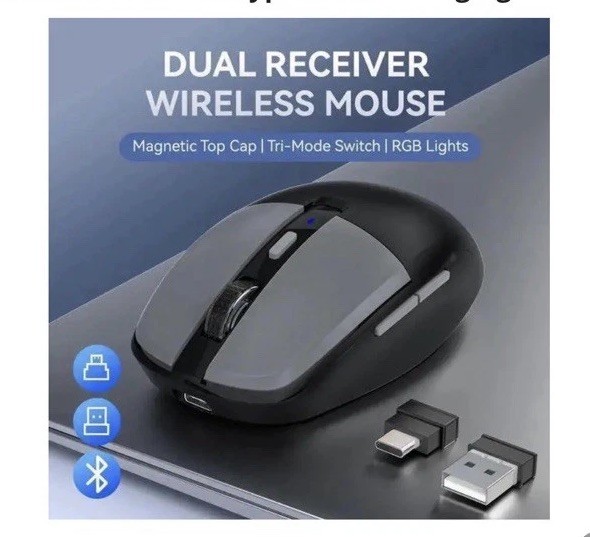 2.4G + Type- BT TRI-Mode Wireless charging mouse T 25