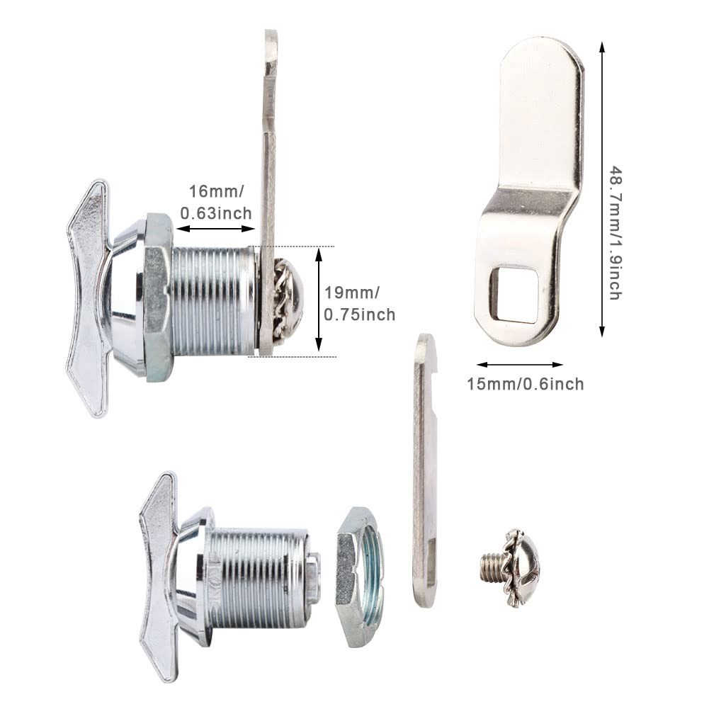 Thumb Operated Offset Cam Lock,Keyless Compartment Latch, Non-Locking Compart...