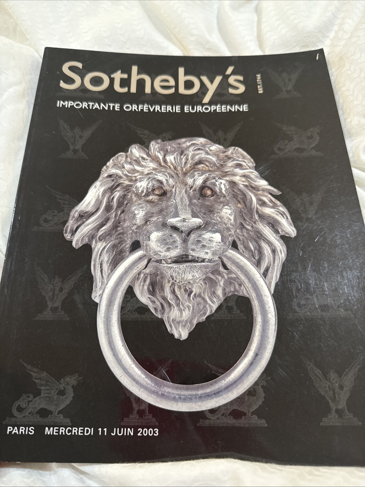 Sotherbys 2003 Paris Important Silver Auction Catalog Reference June 11