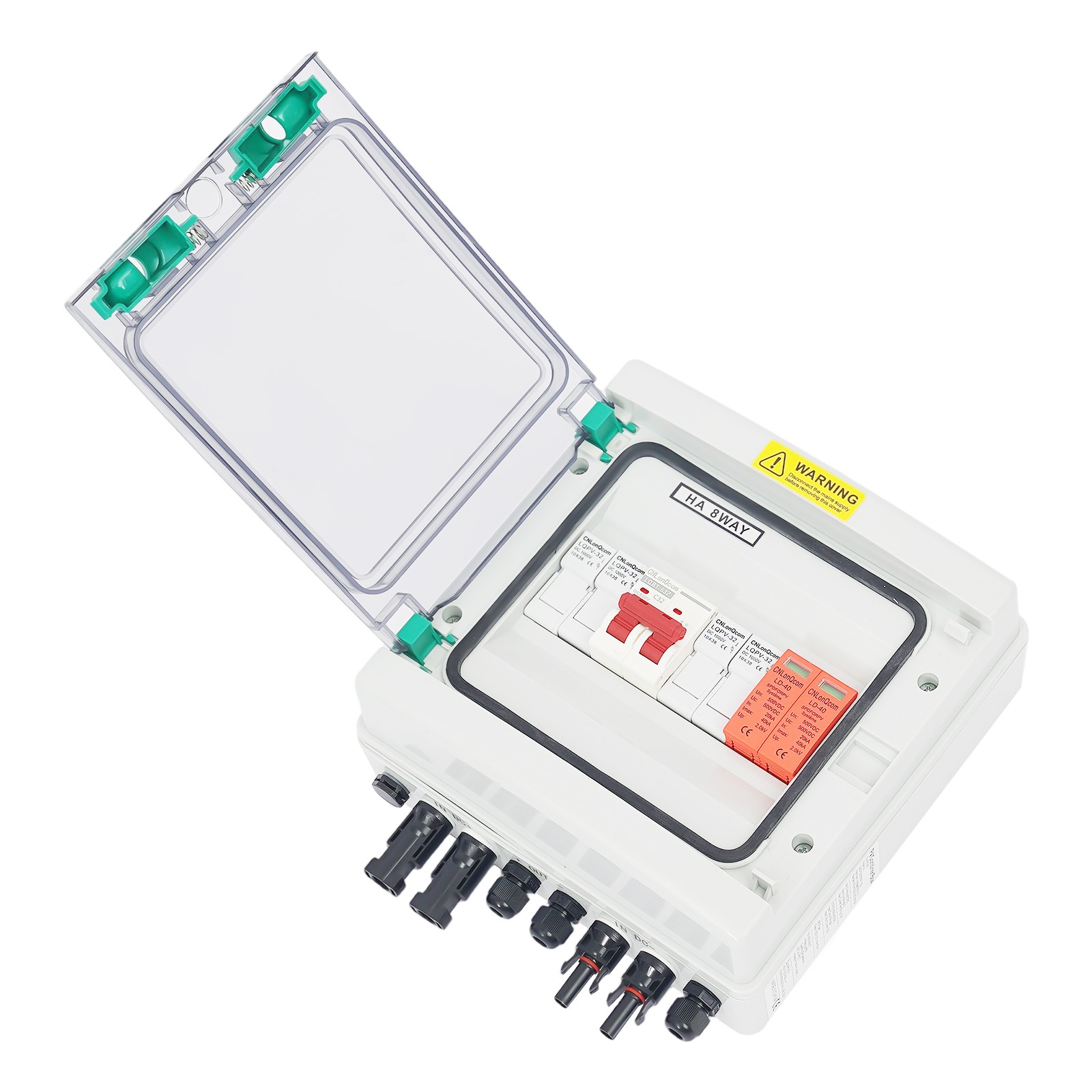 Solar Box 2 String 32 Amp IP65 Waterproof Box DC 500V 32A Circuit Breakers