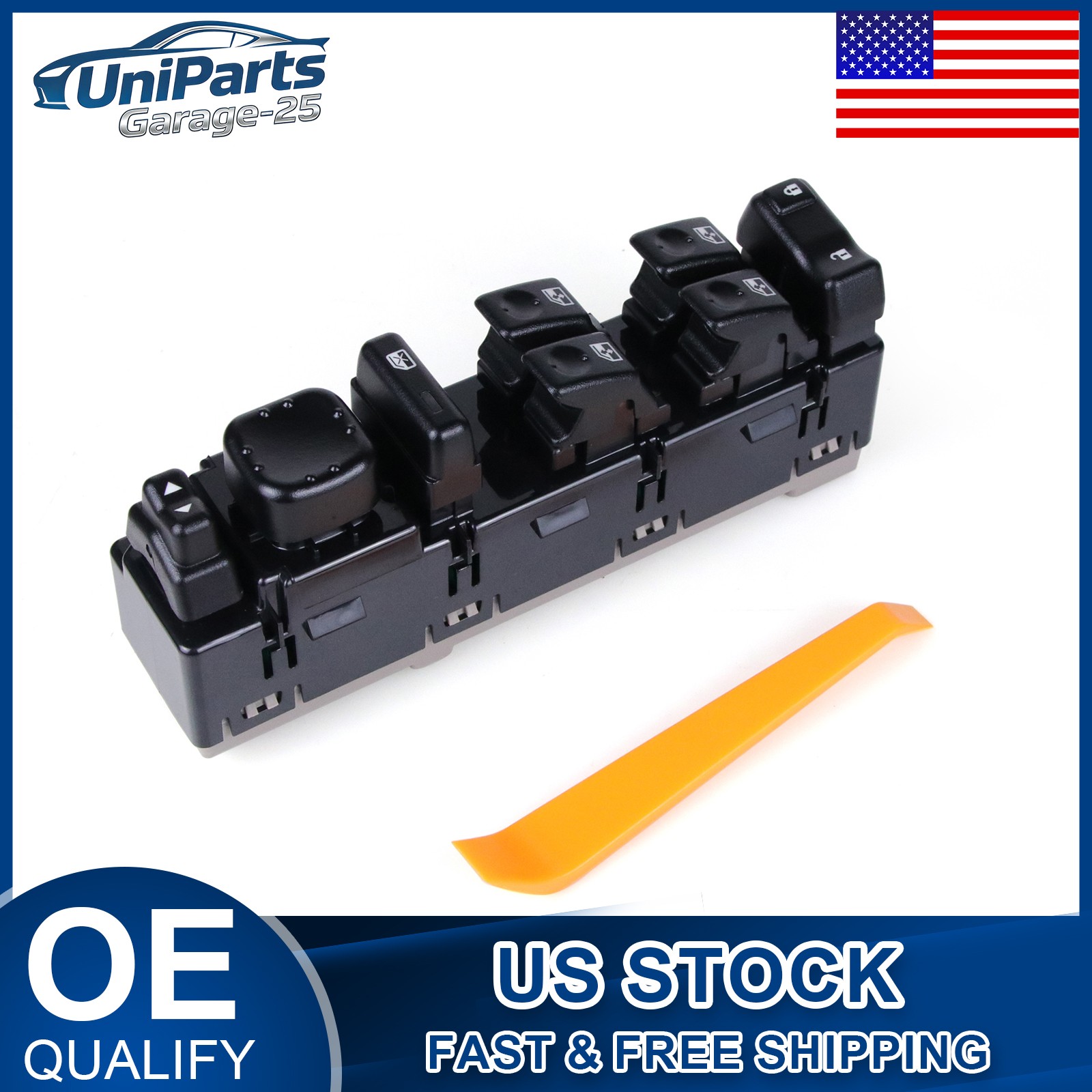 Front Driver Side Door Window Control Switch For 2003-2007 GMC Sierra 15883323