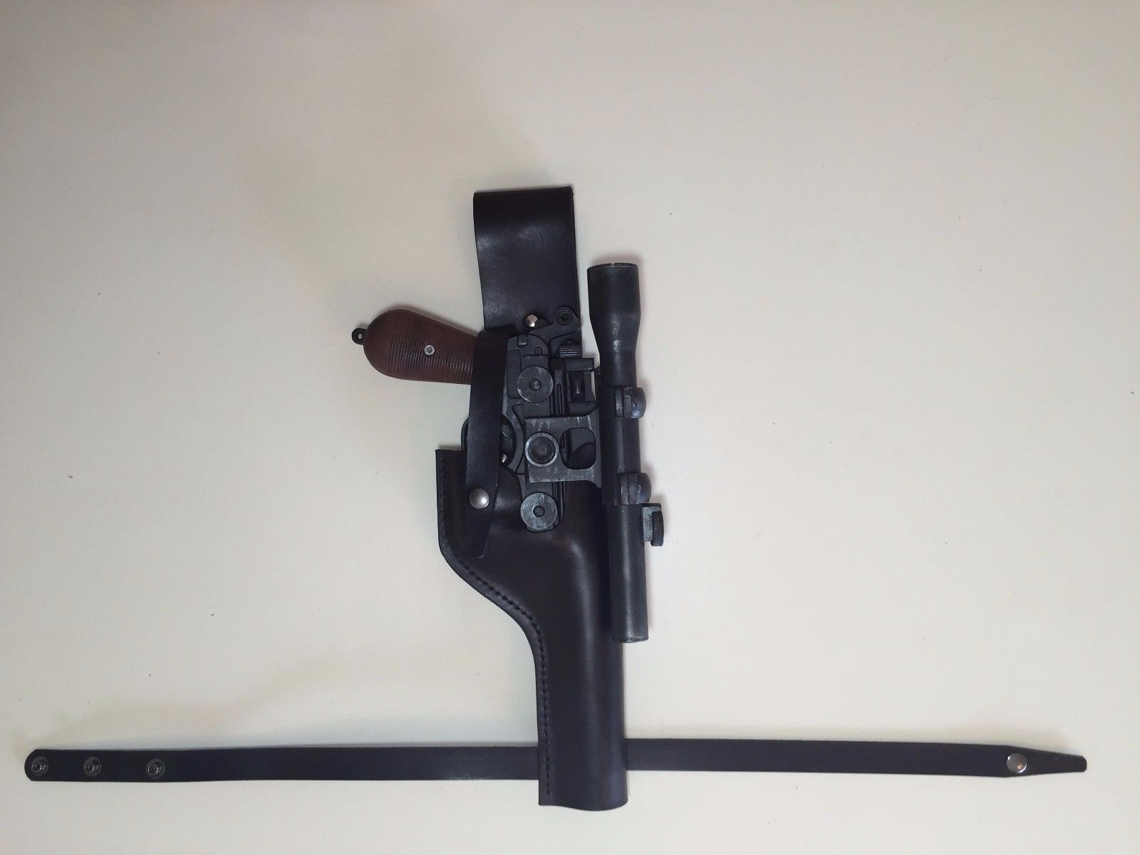 Star Wars Black DL-44 ANH Han Solo LEATHER HOLSTER costume Prop fits blaster