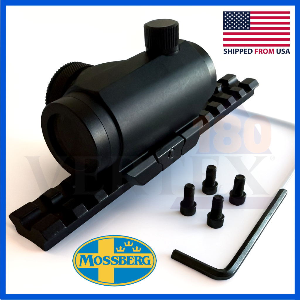 NEW Aluminum Red/Green Dot Sight w/ Top Rail for 12/20G Mossberg 500 590 Shotgun