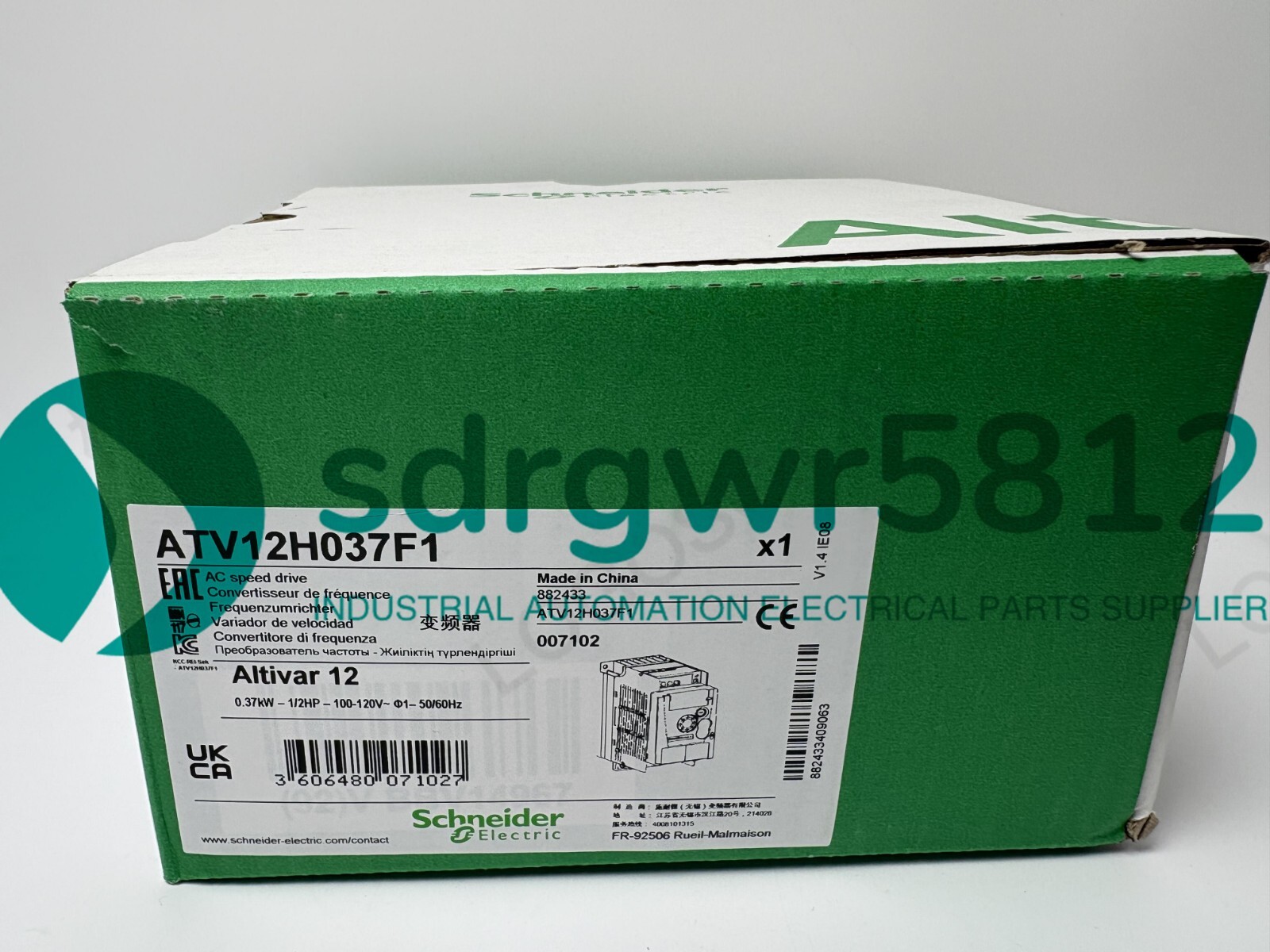 100% NEW Schneider ATV12H037F1    INVERTER in box