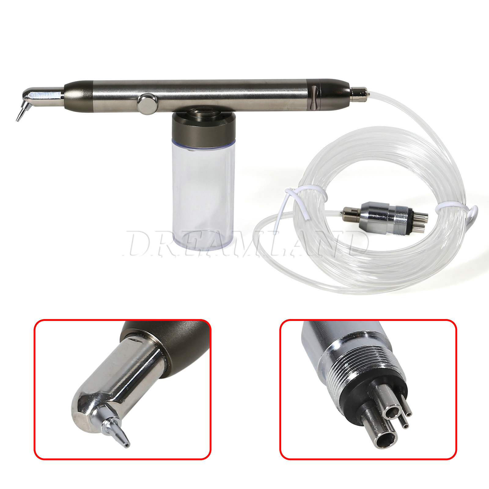 SANDENT Dental Alumina Air Polisher Abrasion Sandblasting Gun 4 Holes