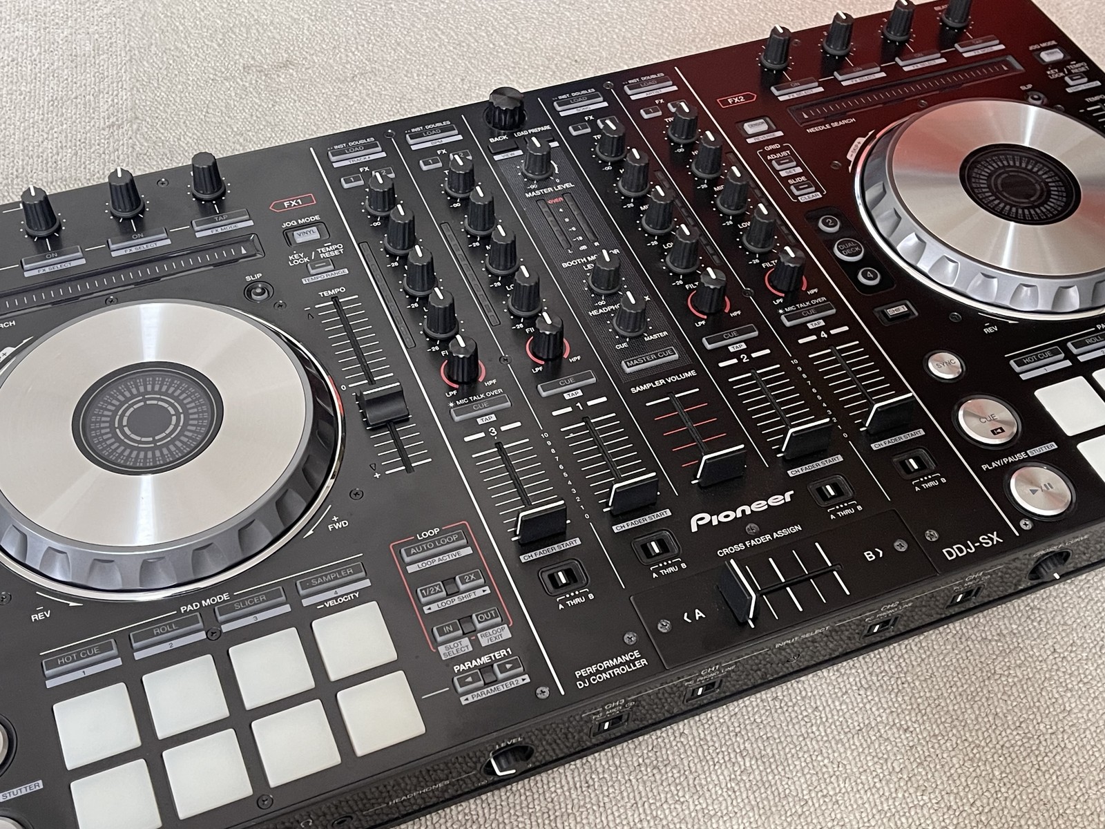 Pioneer DDJ-SX Serato DJ Controller Performance 4ch w/ AC Adapter Tested