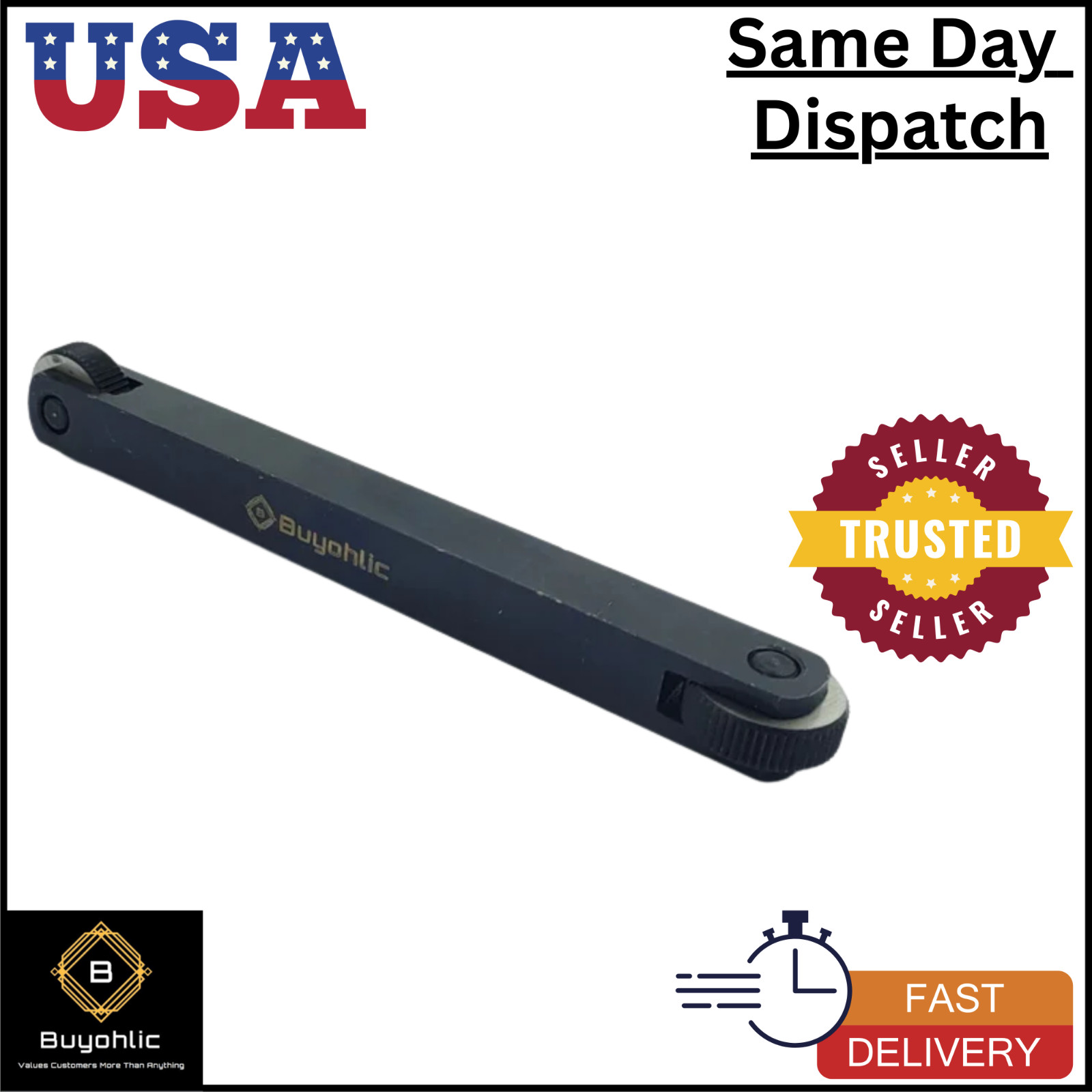 Double End Knurling Tool Holder for Straight Linear Pattern – 1/2" × 1/2" × 5"