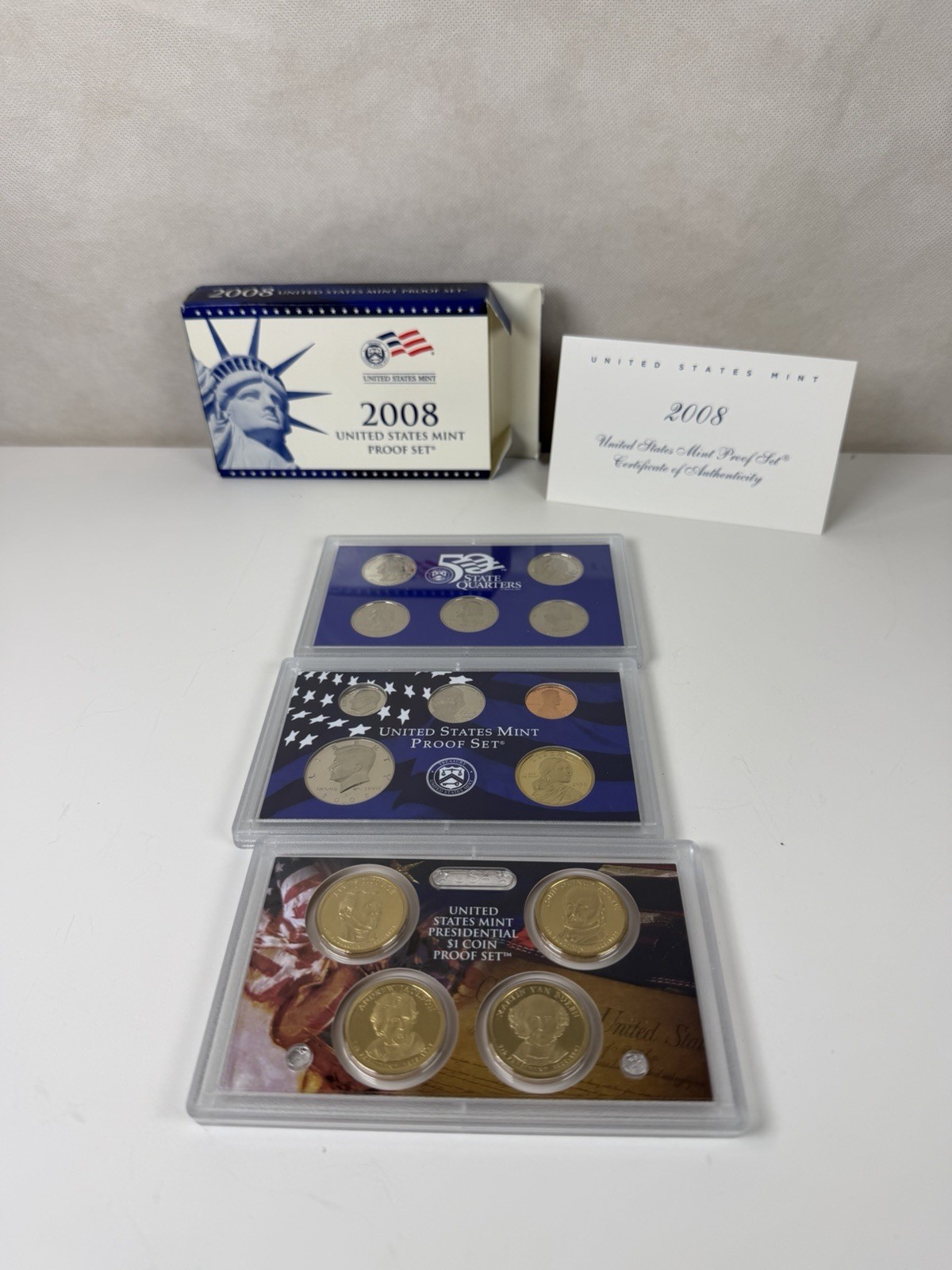 2008-S US Mint Proof Set Complete 14 Coin Clad OGP Box COA