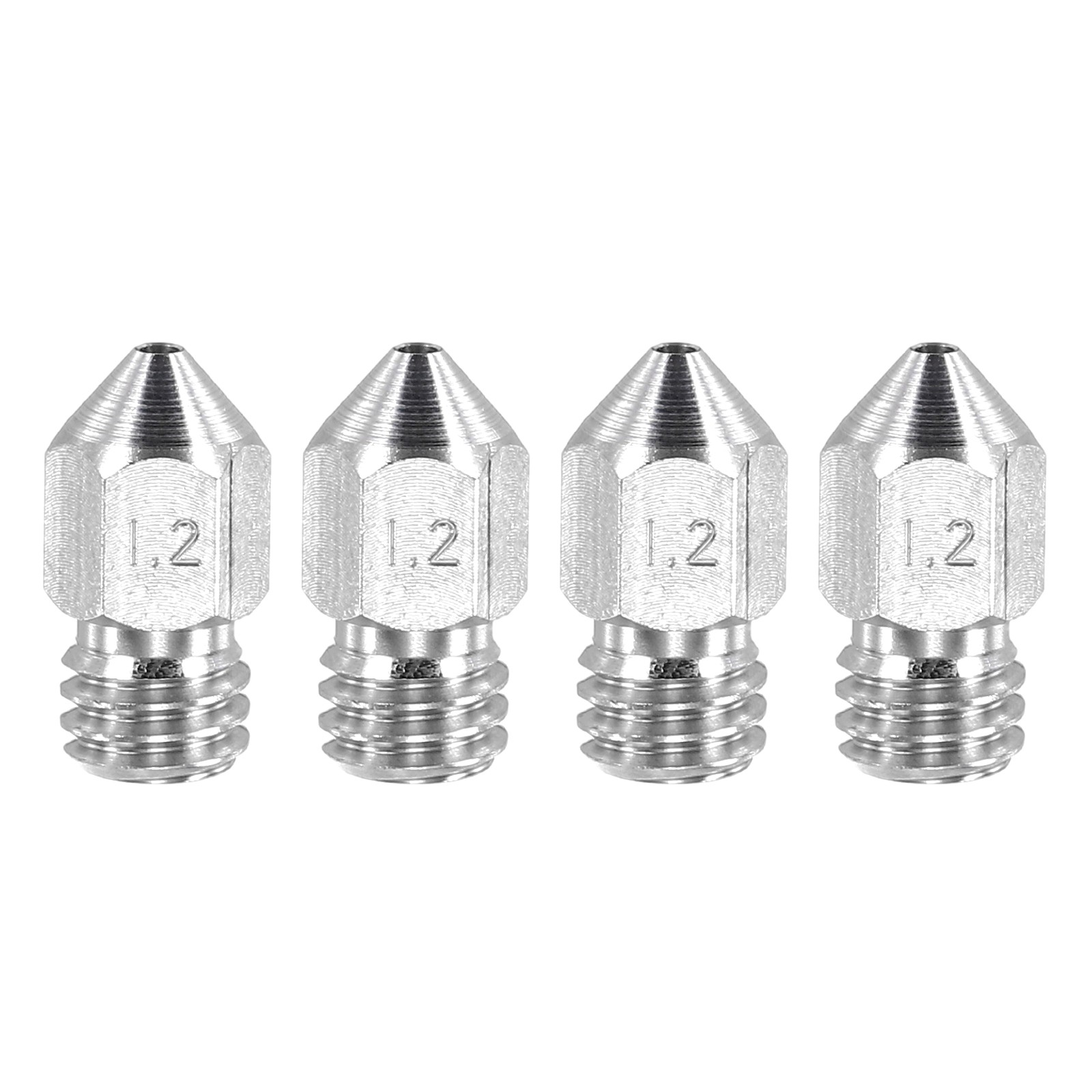 4 Pack MK8 Nozzles 1.2mm 3D Printer Extruder Nozzle for 1.75mm Filament
