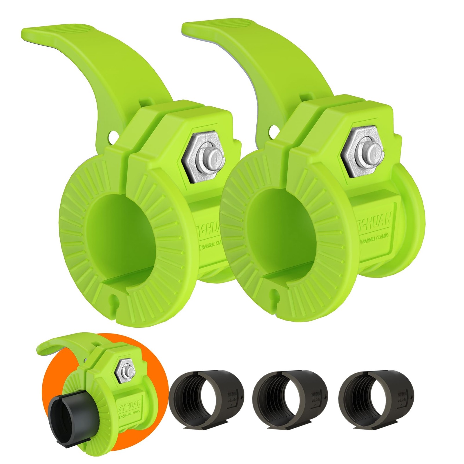 Adjustable Barbell Clips 1Inch Quick Release Weight Clamps for Olympic Bars