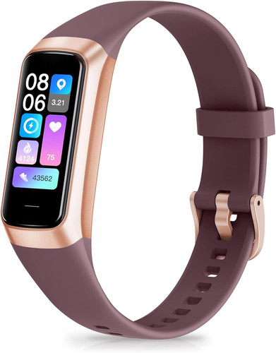 Zeacool Fitness Tracker with 24/7 Heart Rate, Blood Oxygen 1.1", Bordeaux