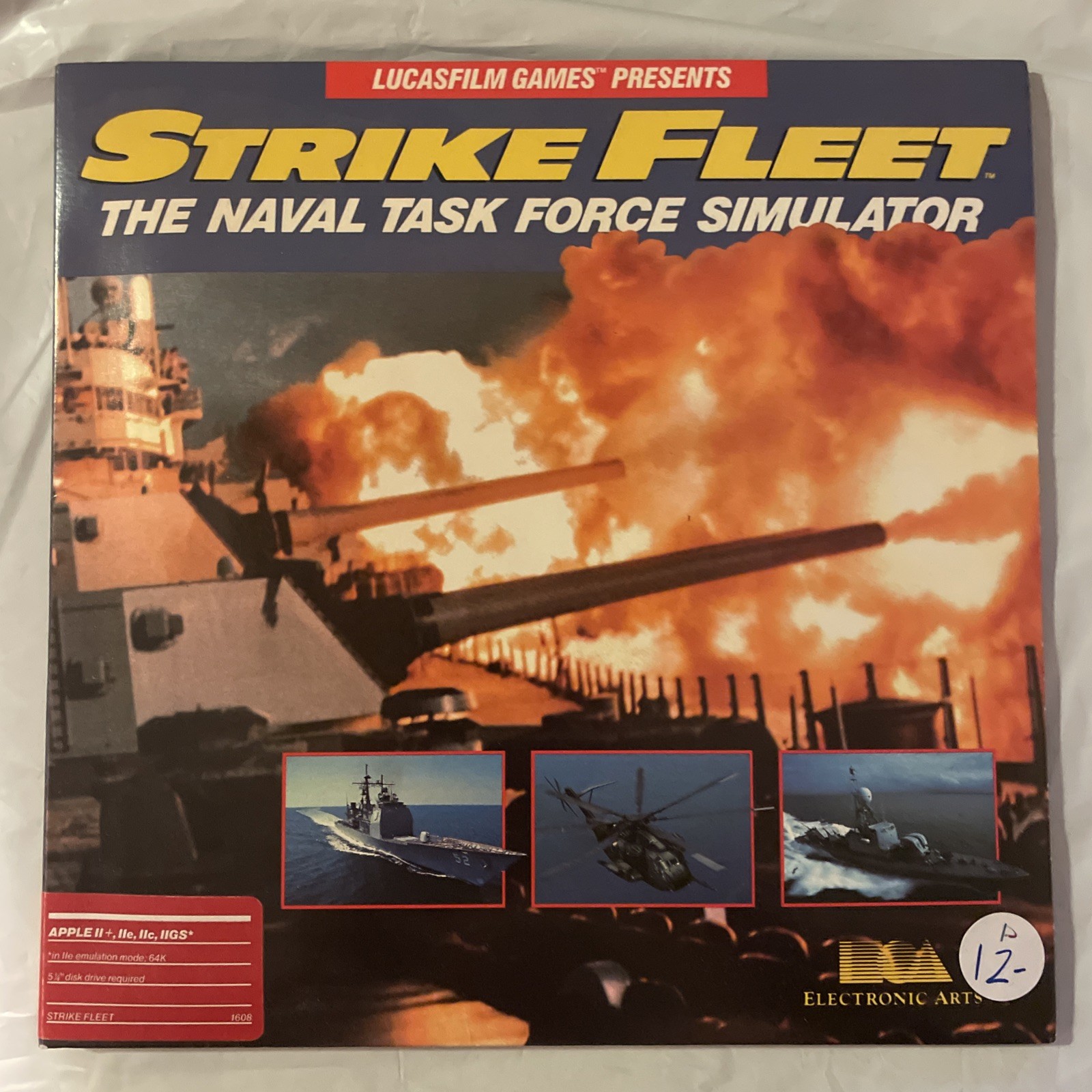 Strike Fleet by Electronic Arts For Apple II+, IIe, IIc, IIGS LucasFilm Games