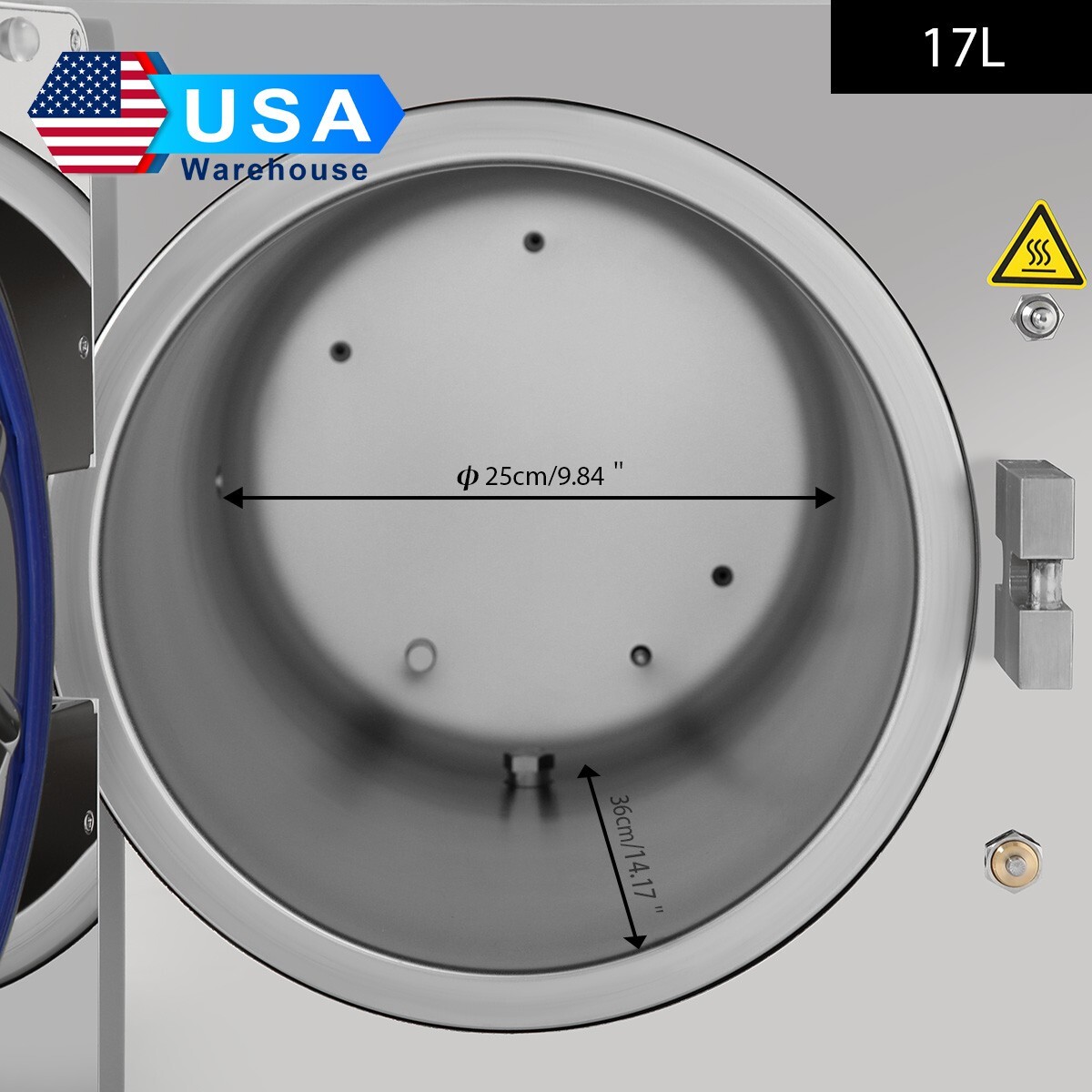 17L Class B Dental Steam Sterilizer Vacuum Sterilization Built-in printer