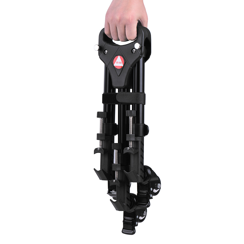 Professional Camera Camcorder Tripod Dolly Folding Heavy Duty Wheels Safety Lock
