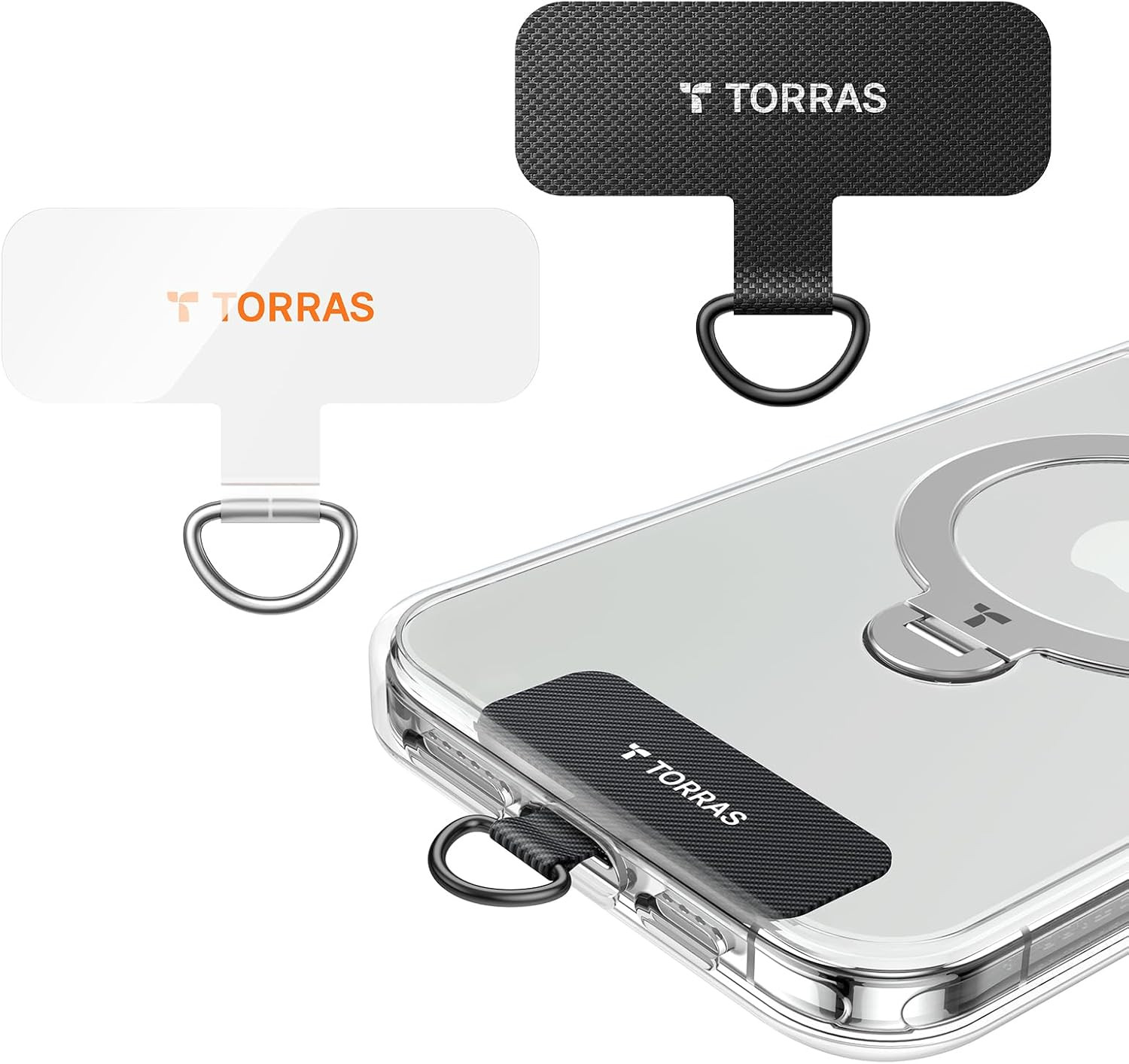 TORRAS 2-Pack Phone Tether Tab [0.48Mm Thin] [20Lbs Capacity] anti Yellowing Pho