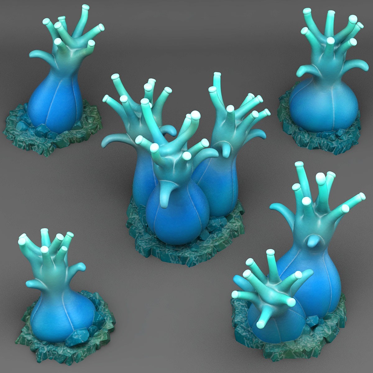 Fluorescent Coral Plant Legion Terrain Scenery Tabletop Miniatures 28mm Wargames