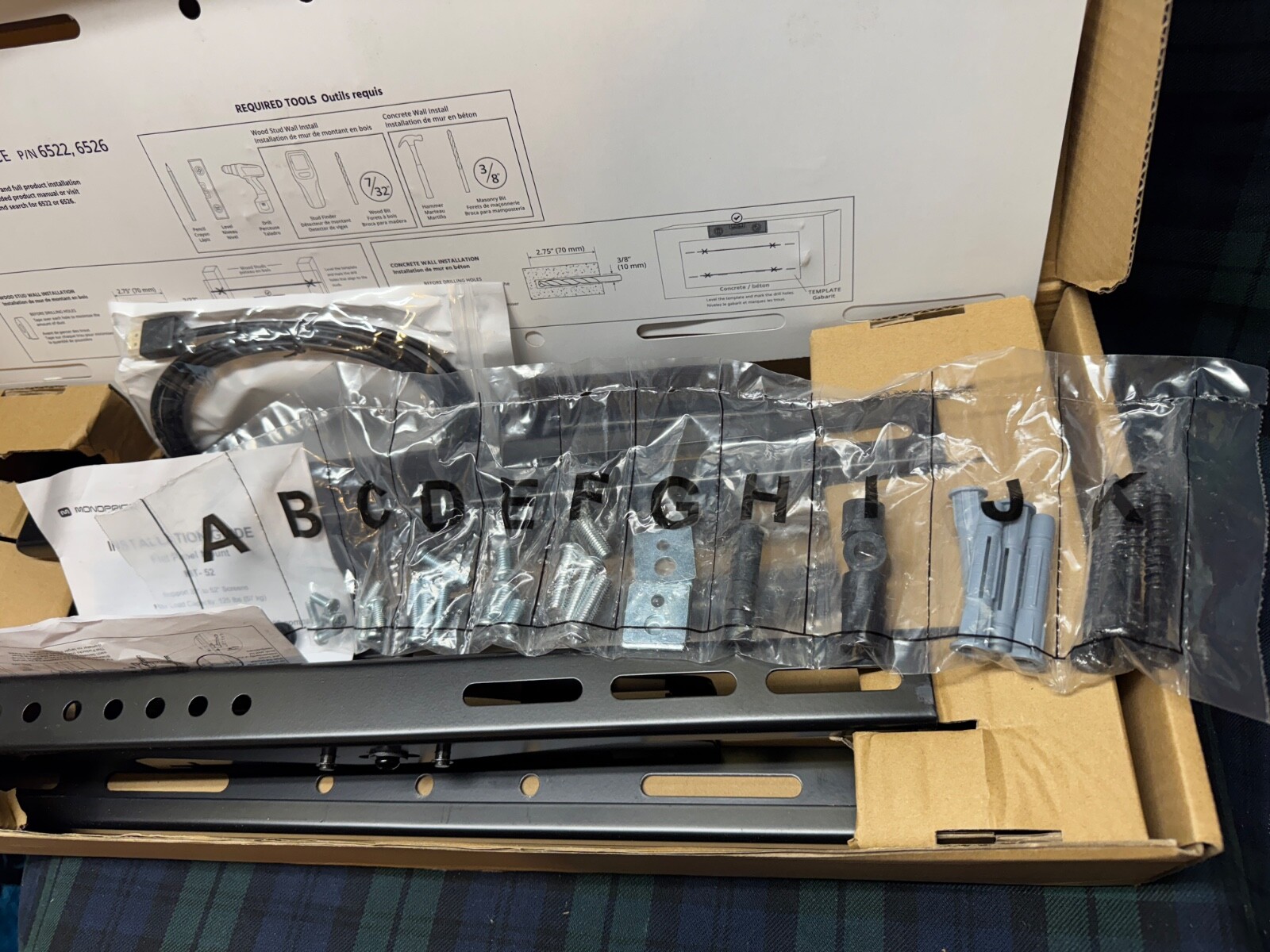 Monoprice MT52 Flat Panel Mount Kit 6522-6526