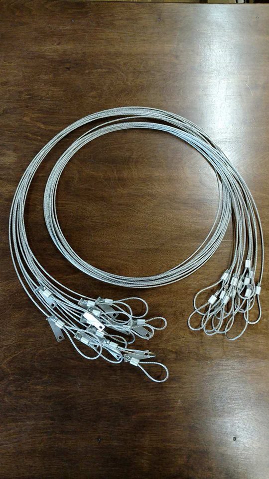 1 DOZEN 8' DROWNING CABLES 7X7 3/32 DROWNER TRAPPING BEAVER COON SOUTHERN SNARES