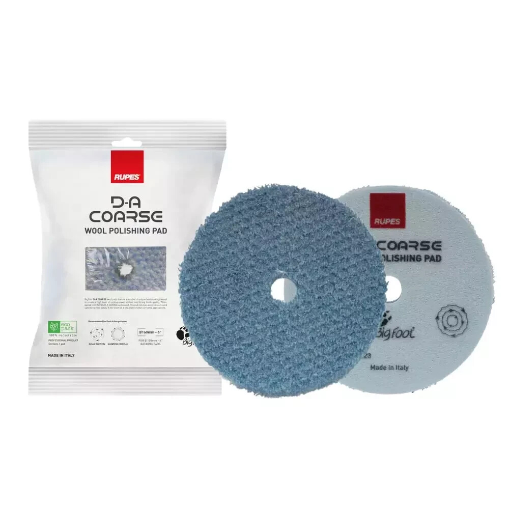 5" Rupes DA Coarse Wool Pad | Blue | 130mm For 5" Backing Plate