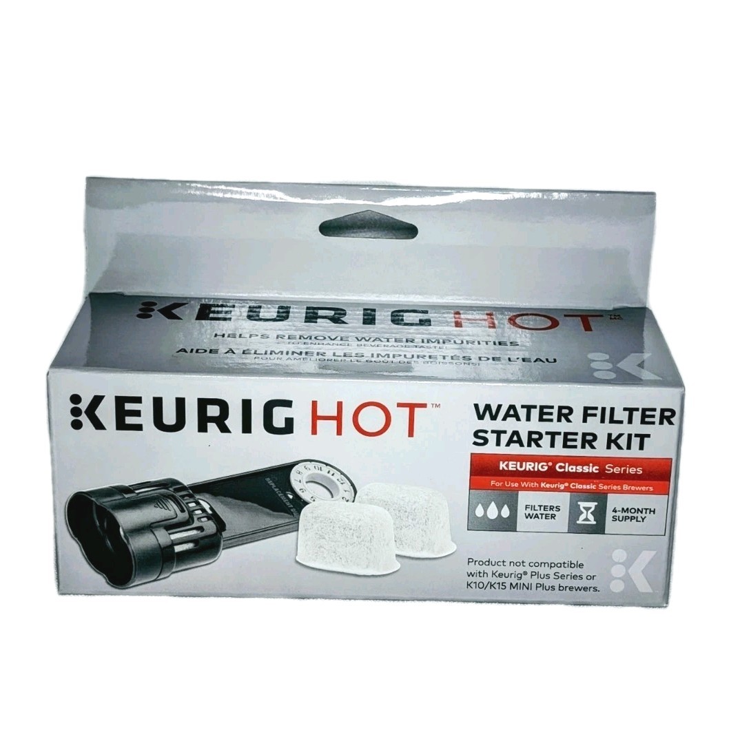 Genuine Keurig 1.0 Water Filter Starter Kit w/ 2 Charcoal Replacemet Filter NEW