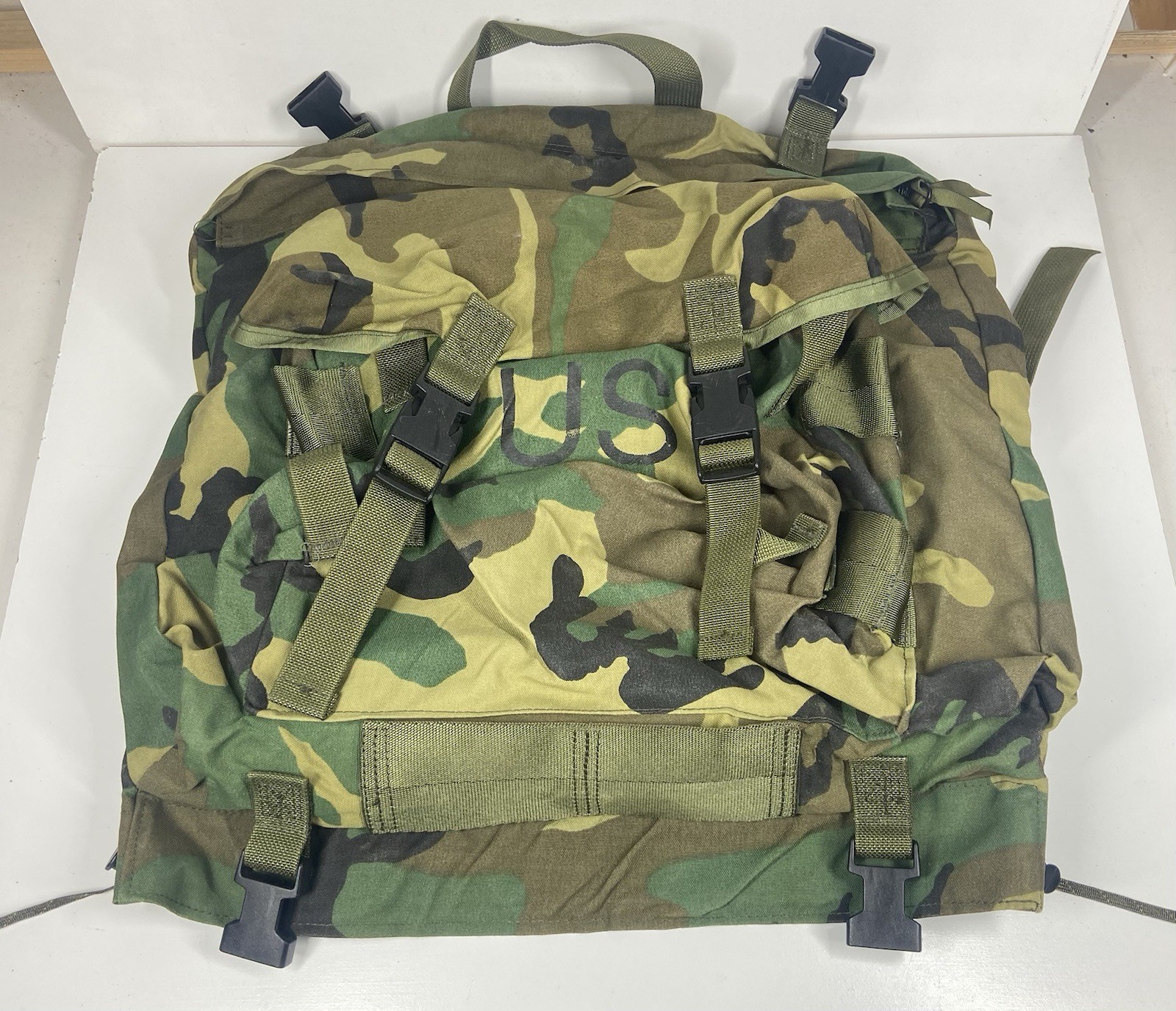 US Army M81 Woodland Camo Combat Patrol Pack Radio Carrying USA Vintage USGI 91