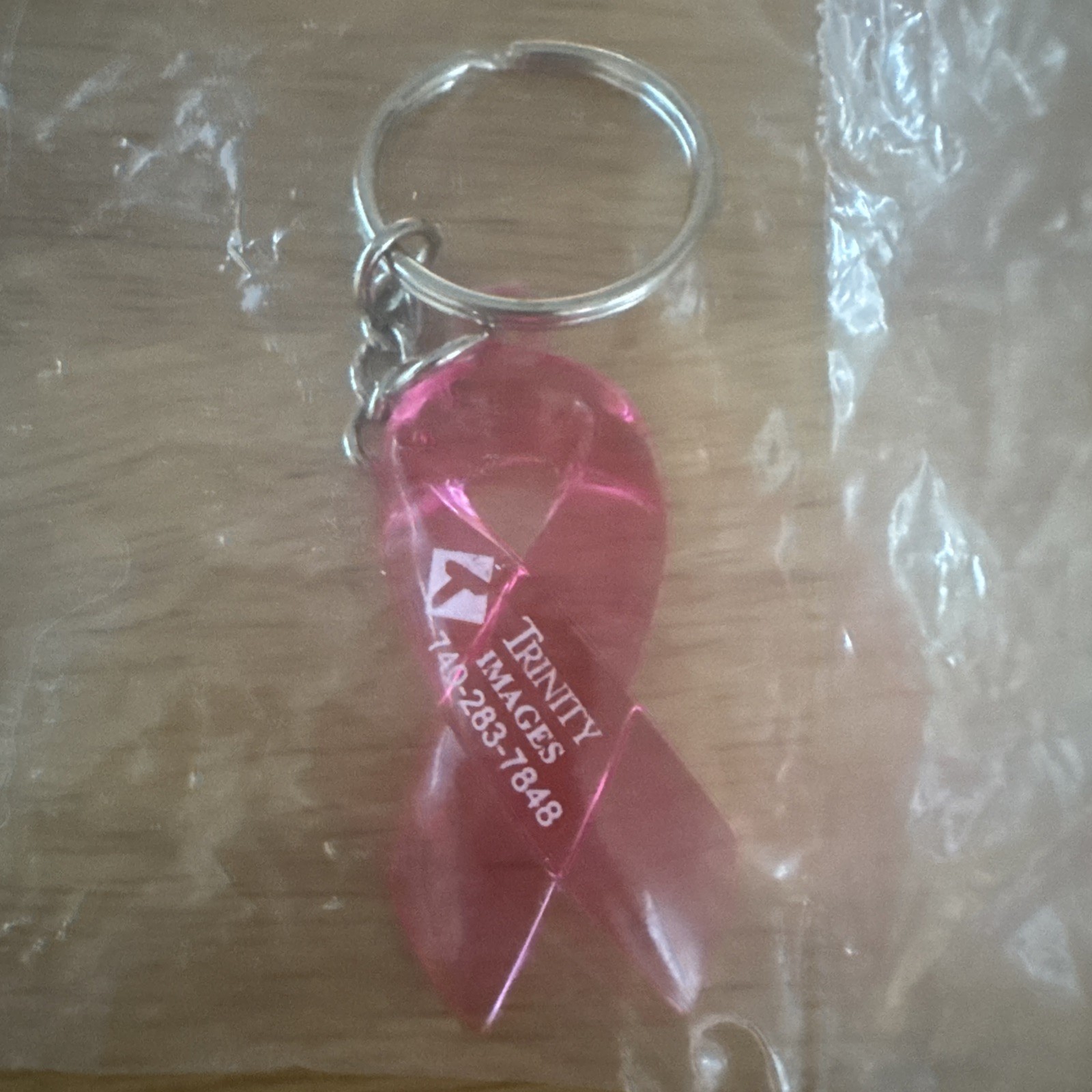 Pink Ribbon Breast Cancer Awareness Keychain Keyring Support Survivor Gift