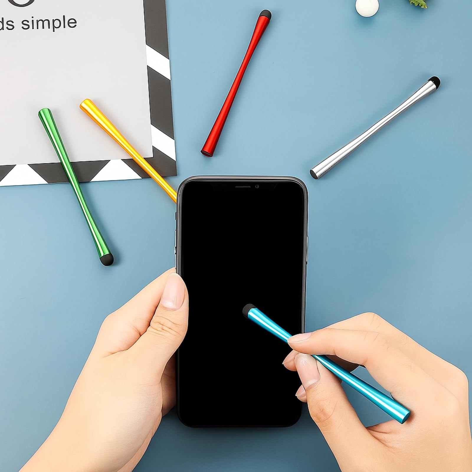 Outus 8 Pcs Slim Waist Stylus Pen for Touchscreen, Multicolour