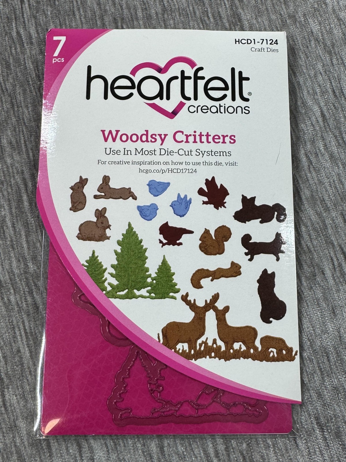 Heartfelt Creations Woodsy Critters Craft Dies 7pc Set HCD1-7124 New Sealed