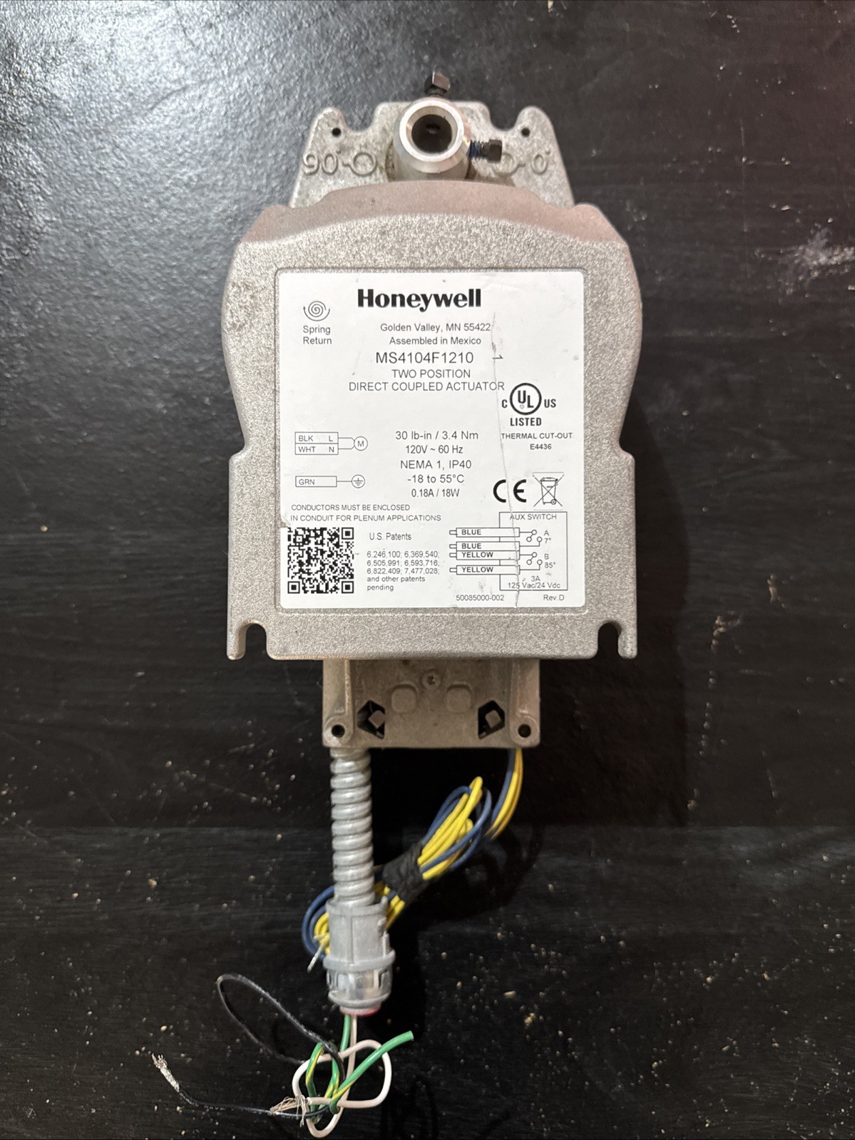 Honeywell 2 Position Direct Coupled Actuator