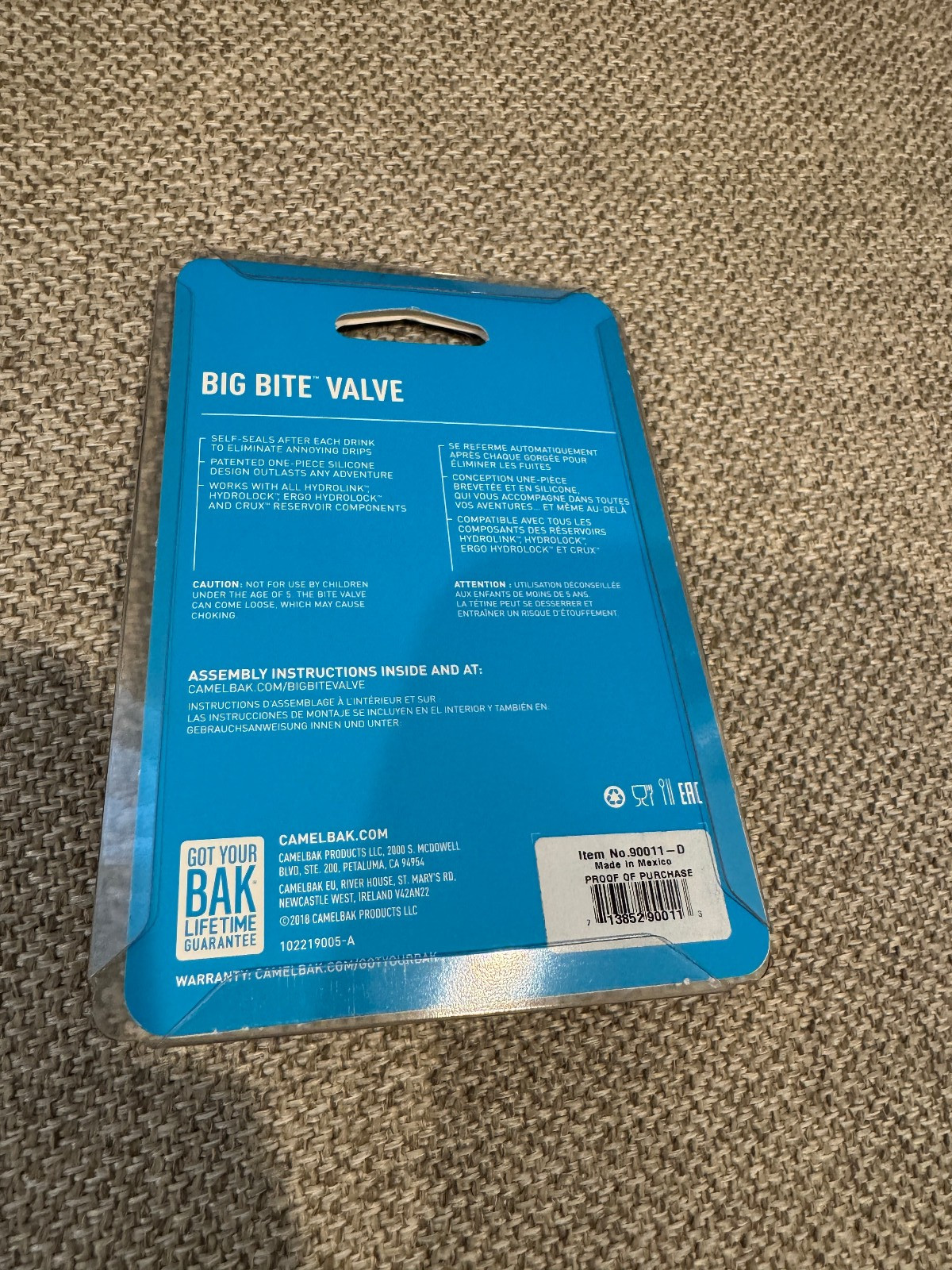Camelbak Hydration Pack Big Bite Valve Replacement Blue